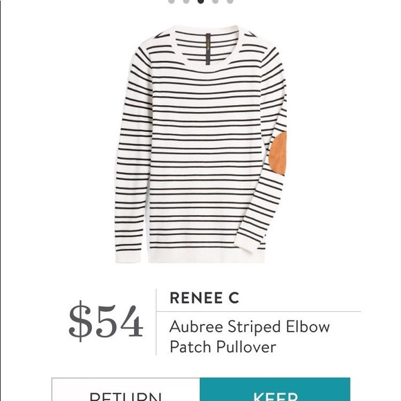 Renee C Aubree Striped Elbow Patch 